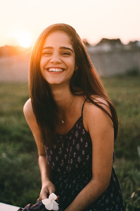 photo of a woman posing, ready to be animated with AI