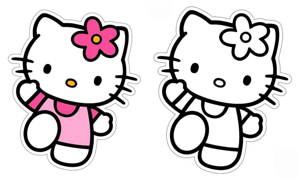 sketches of Hello Kitty