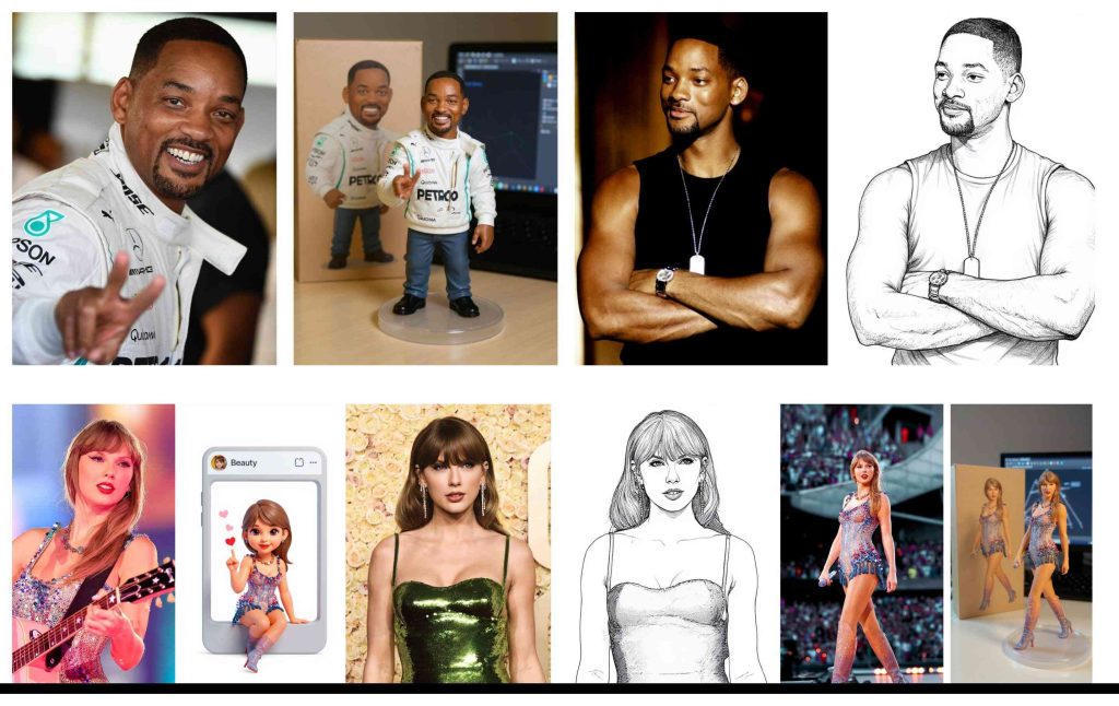 Create Custom Will Smith & Taylor Swift Fan Art with Pixmancer