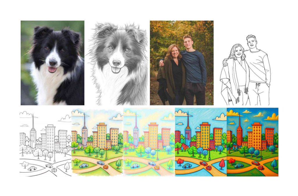 Line Art for Kids and Families - AI Sketch & Coloring